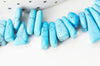 Perle ovale chips howlite turquoise, pierre howlite naturelle, pierre,perle pierre,12-20mm, le fil de 39cm G4068