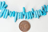 Perle ovale chips howlite turquoise, pierre howlite naturelle, pierre,perle pierre,12-20mm, le fil de 39cm G4068