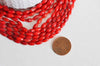 Perle ovale corail rouge,perles corail ,grain de riz,corail rouge,corail naturel, fil 40cm, x1, G0993