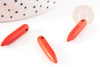 Perle pointe howlite orange, howlite naturelle,perle orange, perle pierre, x 10 ou fil de 90 G0566