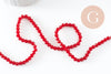 Perle ronde verre facettée rouge 4mm,perles en verre création bijoux DIY,4mm, fil de 36 cm x1 G7099