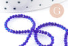 Perle rondelle cristal facetté bleu roi 2mm, perle toupies création bijoux fantaisie DIY,le fil de 37cm G7241