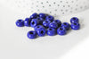 Perle rondelle donut verre opaque bleu foncé,des perles reondelles verre pour vos créations de bijoux et bracelet,3-5x9mm, x 20 G4596