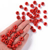 Perle rondelle donut verre opaque rouge,des perles reondelles verre pour vos créations de bijoux et bracelet,3-5x9mm, x 20 G4597