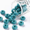 Perle rondelle donut verre opaque turquoise,des perles reondelles verre pour vos créations de bijoux et bracelet,3-5x9mm, x 20 G4393