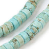 Perle rondelle howlite naturelle turquoise 4mm, x1 fil de 39cm (G0325)