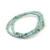 Perle rondelle howlite naturelle turquoise 4mm, x1 fil de 39cm (G0325)