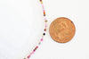 Perle tourmaline ronde facette,bijou pierre naturelle, tourmaline Naturelle, perles pierre,2mm,le fil de 38cm, x1 G3106