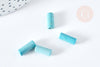 Perle tube howlite turquoise 13mm,perle tube, x10 (G0388)