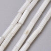 Perle tube nacre blanche naturelle ,tube coquillage ivoire,perle coquillage,13x4mm, le fil de 39cm, x1 G5608