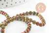 Perle unakite, pierre, unakite naturelle, bijou pierre naturelle, 4mm, le fil de 80 perles, x1 G3807