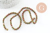 Perle unakite, pierre, unakite naturelle, bijou pierre naturelle, 4mm, le fil de 80 perles, x1 G3807