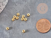 Perles Intercalaires rondelles laiton doré 18K 4x2.5mm, création de bijoux x10 G9052