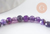 Perles Rondes facettées agate violette, perle agate, pierre naturelle, agate naturelle,4mm,fil de 39cm, x1 G2003