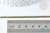 Perles Tube verre gris irisé 4.5x2.5mm,perle tissage et fabrication bijoux, x1 le fil de 36cm G7347