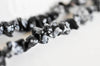 Perles chips en obsidienne neige 5-8mm, perles pierre, bijoux Pierre naturelle, obsidienne naturelle,160 perles, x1 fil 90 cm-G1266