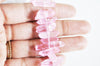 Perles cristal de roche rose, pierre brute, perle pierres, pierre naturelle, x10, x1, 14-30mm G3857