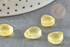 Perles cristal goutte jaune, verre, perles goutte ,10x12.5mm, x10 G4193