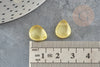 Perles cristal goutte jaune, verre, perles goutte ,10x12.5mm, x10 G4193