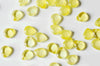 Perles cristal goutte jaune, verre, perles goutte ,10x12.5mm, x10 G4193