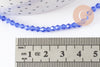 Perles cristal toupies à facette bleu transparent 3mm,perles bijoux, perle cristal bleu, fil de 46cm ,G2853