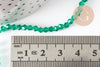 Perles cristal toupies à facette vert transparent, perle cristal vert, fourniture créative, fil de 45cm, 3x3mm, G0950