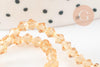 Perles cristal toupies facette orange transparent, cristal jaune, bicone facette,3mm, fil de 45 cm, x1 G2600