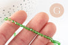 Perles cristal toupies facette vert transparent, perles bijoux,fourniture créative, Perle bicone facette, 3mm, fil de 47cm, X1 G0322