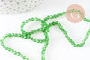 Perles cristal toupies facette vert transparent, perles bijoux,fourniture créative, Perle bicone facette, 3mm, fil de 47cm, X1 G0322