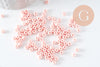 Perles de rocaille verre rose pastel 4,5mm, perles rocaille pour perlage et création bijoux, x 10g (G7794)