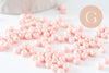 Perles de rocaille verre rose pastel 4,5mm, perles rocaille pour perlage et création bijoux, x 10g (G7794)