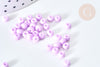 Perles de rocaille verre violet pastel 4,5mm, perles rocaille pour perlage et création bijoux, x 10g (G7796)