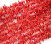 Perles en bambou de mer imitation corail rouge, perles corail, perle coquillage, corail naturel, le fil de 38cm,x1, G0850