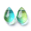 Perles goutte cristal tchèque Bleu vert 9x6x5mm, perle création bijoux x50 G5361