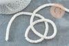 Perles heishi coquillage naturel blanc 5.5-6mm x1 fil de 60cm (G0191)