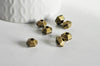 Perles hexagone bronze intercalaires 10mm, x10 (G0824)