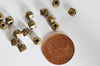 Perles hexagone bronze intercalaires, fournitures créatives, perles bronze,perles BRONZE,fourniture bronzes,création bijoux, 10 perles,G2754