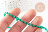 Perles ovale verre transparent facetté vert foncé 6x4mm, création bijoux cristal DIY, le fil de 38cm G8253