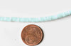 INDISPONIBLE-Perles polymère bleu turquoise clair heishi 4mm,fabrication bijoux, Perles plastique, perle heishi disque, 4mm,le fil de 320 perles G4208