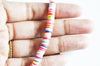 Perles polymère multicolore heishi 6mm, Perles plastique, perle heishi,perle disque, fourniture créative,6mm,le fil de 320 perles-G1990