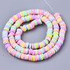 Perles polymère multicolore pastel heishi 6mm, Perles plastique, perle heishi,perle disque,6mm,le fil de 320 perles G3605