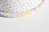 Perles polymère multicolore pastel heishi 6mm, Perles plastique, perle heishi,perle disque,6mm,le fil de 320 perles G3605