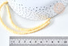 Perles porcelaine abacus jaune pastel 4x3mm, création bijoux céramique, fil de 38cm, x1 G7809