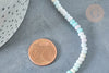 Perles porcelaine abacus multicolore pastel 4x3mm, création bijoux céramique, fil de 38cm, x1 G7805