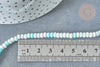 Perles porcelaine abacus multicolore pastel 4x3mm, création bijoux céramique, fil de 38cm, x1 G7805