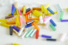 Perles rocaille Tube multicolore,perles rocaille multicolores, perles métallisées multicolores,6mm x 2mm, x 5 gr G7159