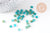Perles rocaille carré façon tila verre vert transparent 4.5mm,2 trous, x50 (G5475)