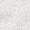 Perles rocailles Miyuki blanc nacré, Perles de rocaille japonaise White Lined Crystal ,perle rocaille perlage,15/0, 1.5mm, Sachet 10g G3954