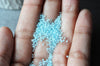 Perles rocailles miyuki bleu ciel, Perle rocaille japonaise Aqua Mist Lined Crystal ,perle rocaille perlage,15/0, 1.5mm, Sachet 10g G3952