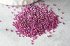 Perles rocailles miyuki violet transparent, Perles de rocaille japonaise Spkl Fuchsia Lined Amethyst, perlage,15/0, 1.5mm, Sachet 10g G3958